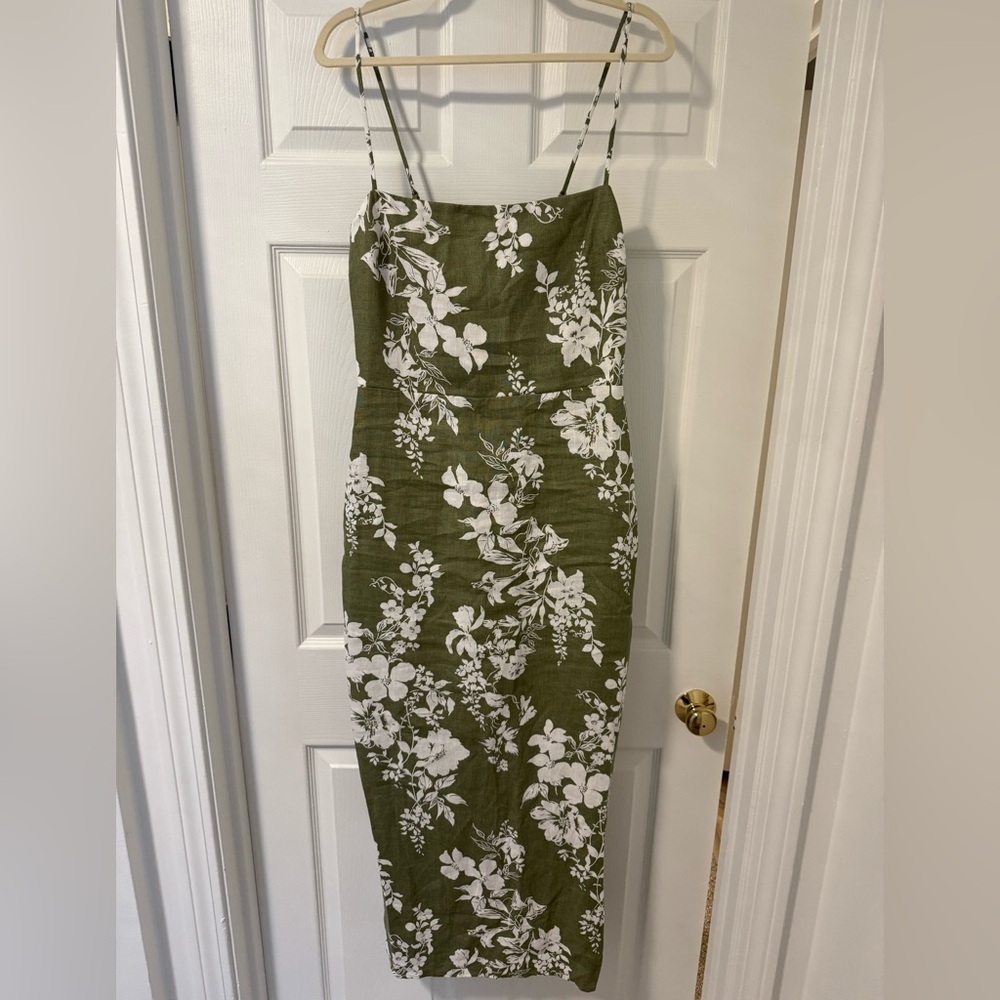 100% Linen. Reformation Frankie Linen Dress